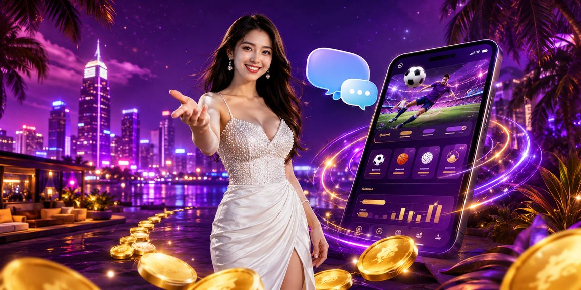 Cảnh bóng đêm rực rỡ ánh sáng neon ở TP Hồ Chí Minh về cá cược thể thao